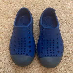 All blue boys native shoes